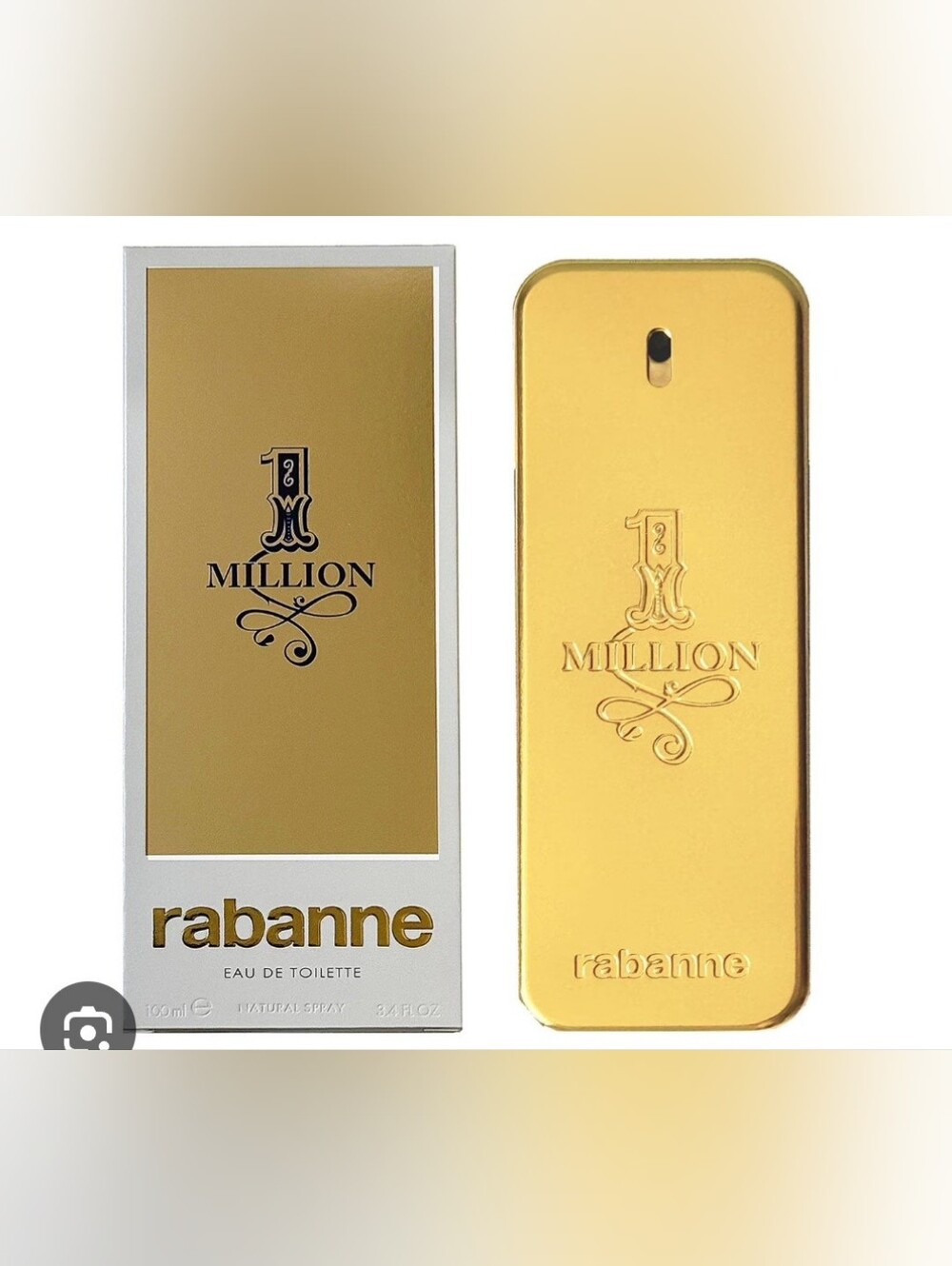 Paco Rabanne 1 Million Metallic Gold Fragrance Bottle 3.4 Oz